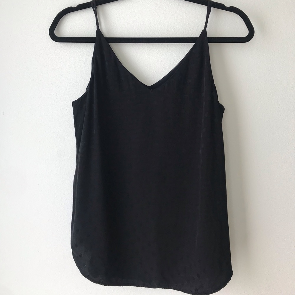 Express Tops Velvet Dot Downtown Cami Black, Size: Petite Small - Picture 8 of 8
